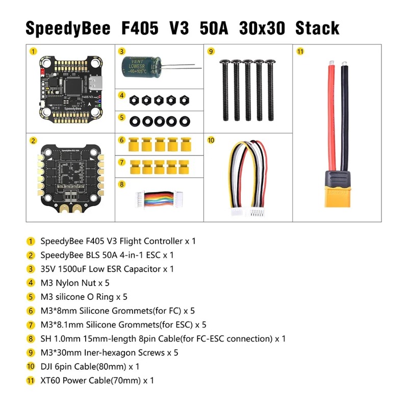 SpeedyBee F405 V3/V4 FC ESC St - Speedybee F405 V4 Bls 55A Stack incelemesi ve fiyatı